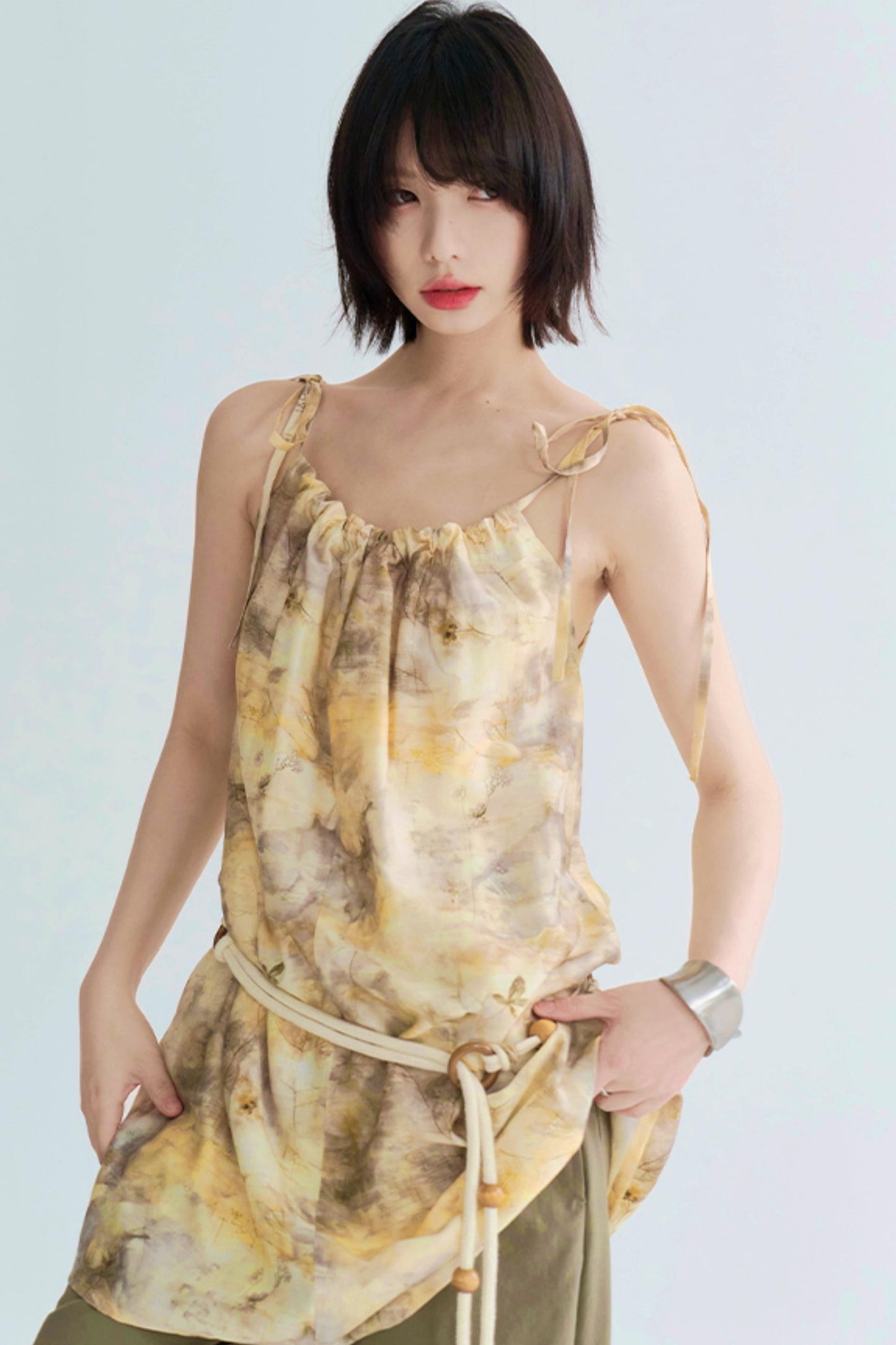 Tie-dye Butterfly Print Camisole