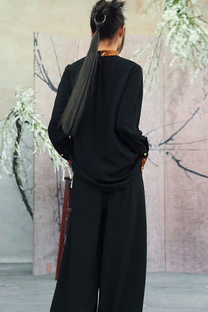 Goldener Drache Diagonal Kragenhemd