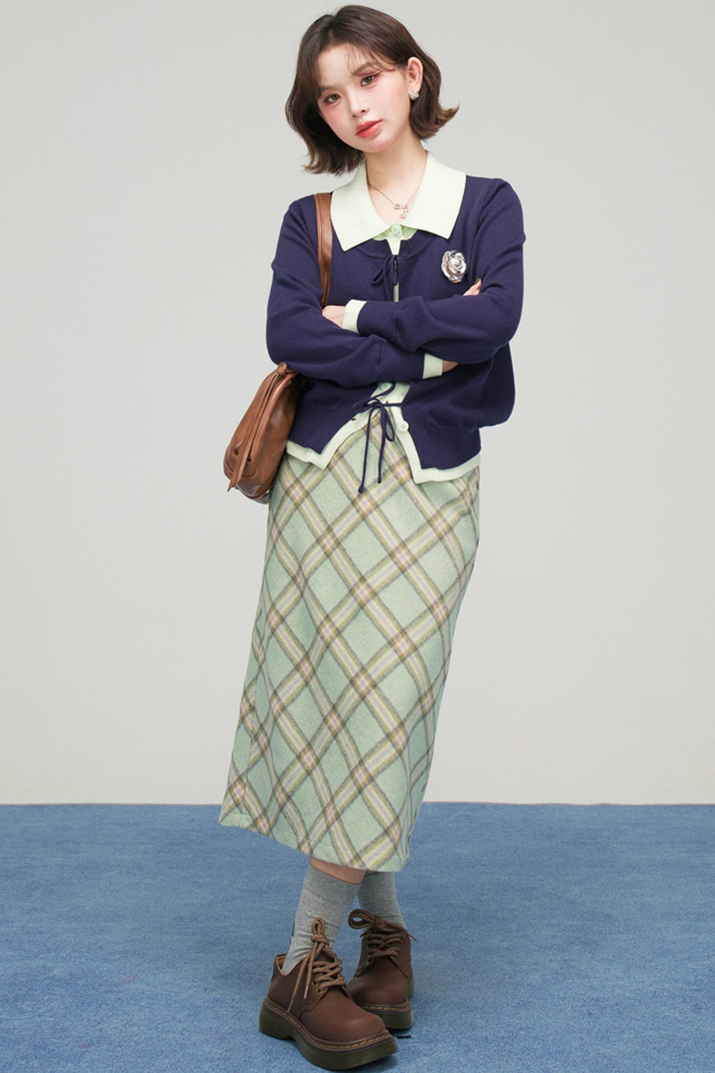 ビンテージプリントバイアスカットスカート