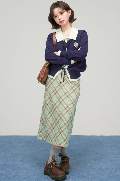 ビンテージプリントバイアスカットスカート