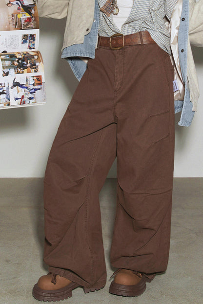 Vintage-gewaschene Plisseehose