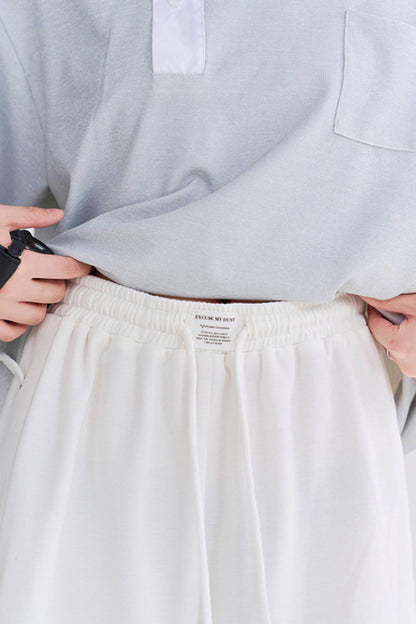 クロップドサイドタイカジュアルパンツ