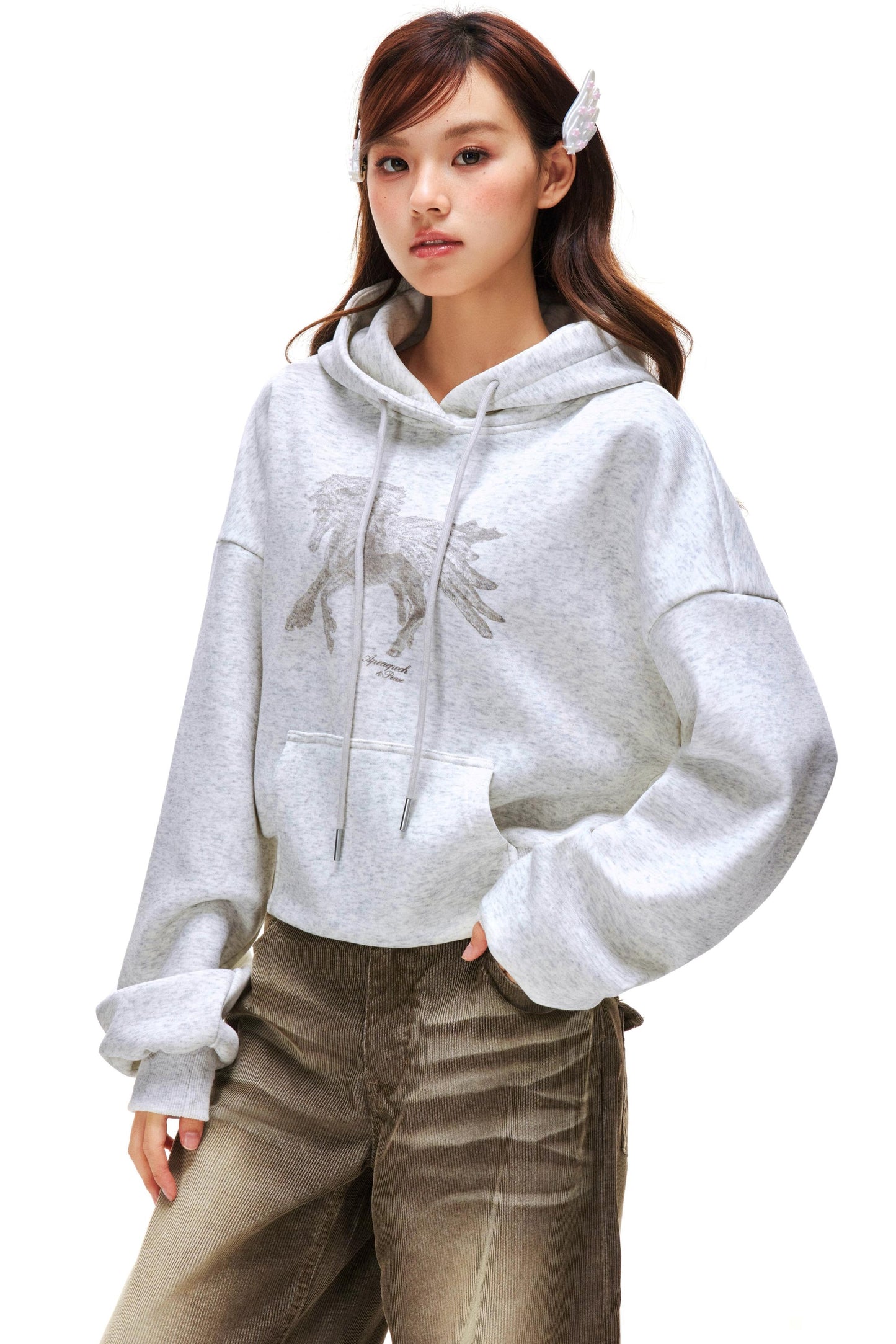 Pegasus Print Hooded Sweatshirt