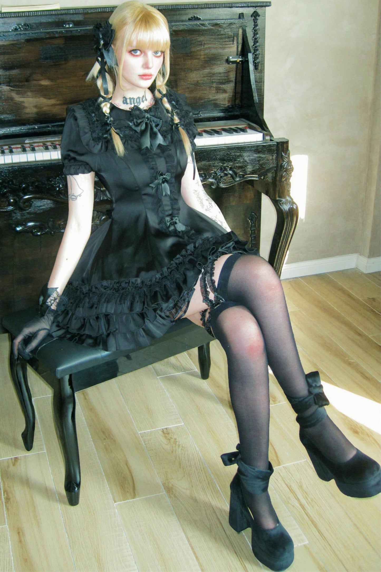 Satin Gothic Witch Dress