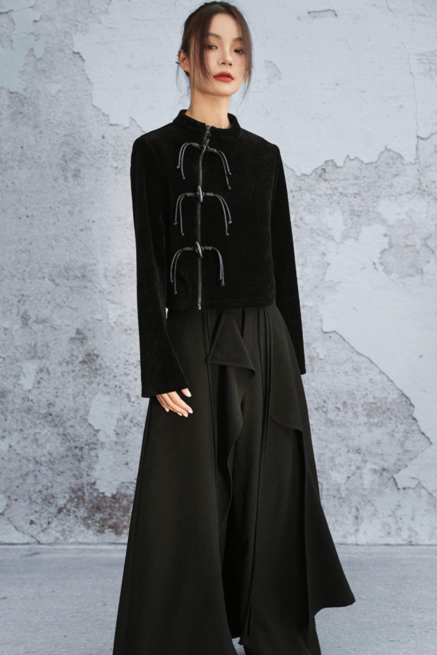 Vertical Striped Duchesnile Cardigan