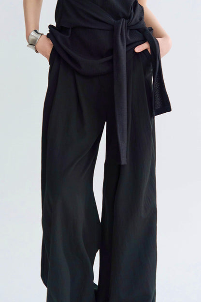 ハイウエストモップスタイルパンツ