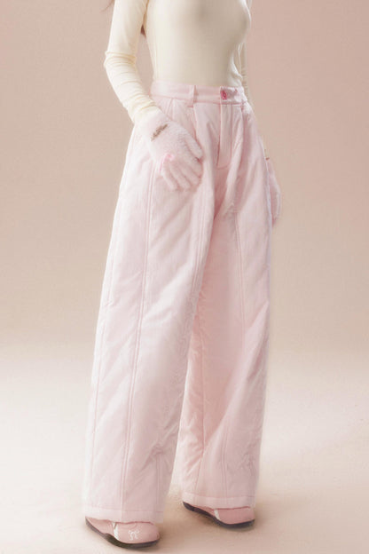 Sweet Collar Straight Wide Pants