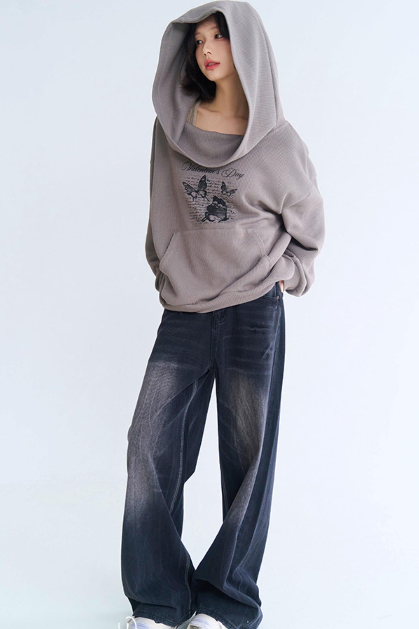 Asymmetrical Hoodie Sweatshirt