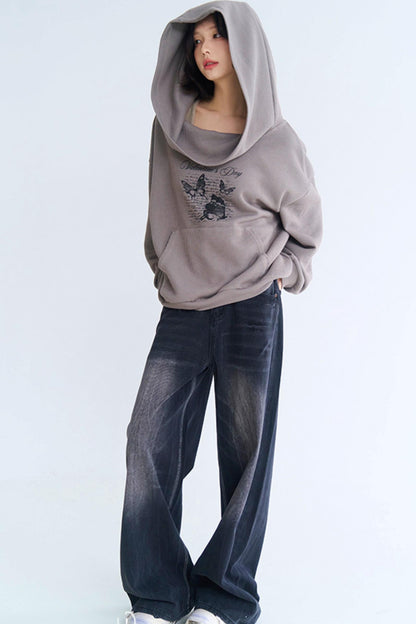 Asymmetrical Hoodie Sweatshirt