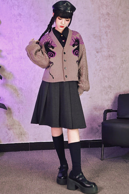 アンブライドゥルドチェスジャカードカーディガン