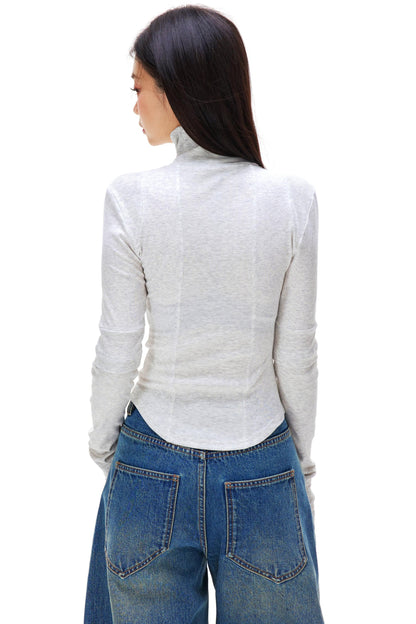 Slim Basic Turtleneck Top