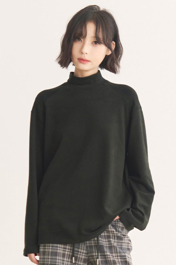 Gravity Museum Flower Loose Turtleneck T-Shirt Women's Spring/Autumn Model