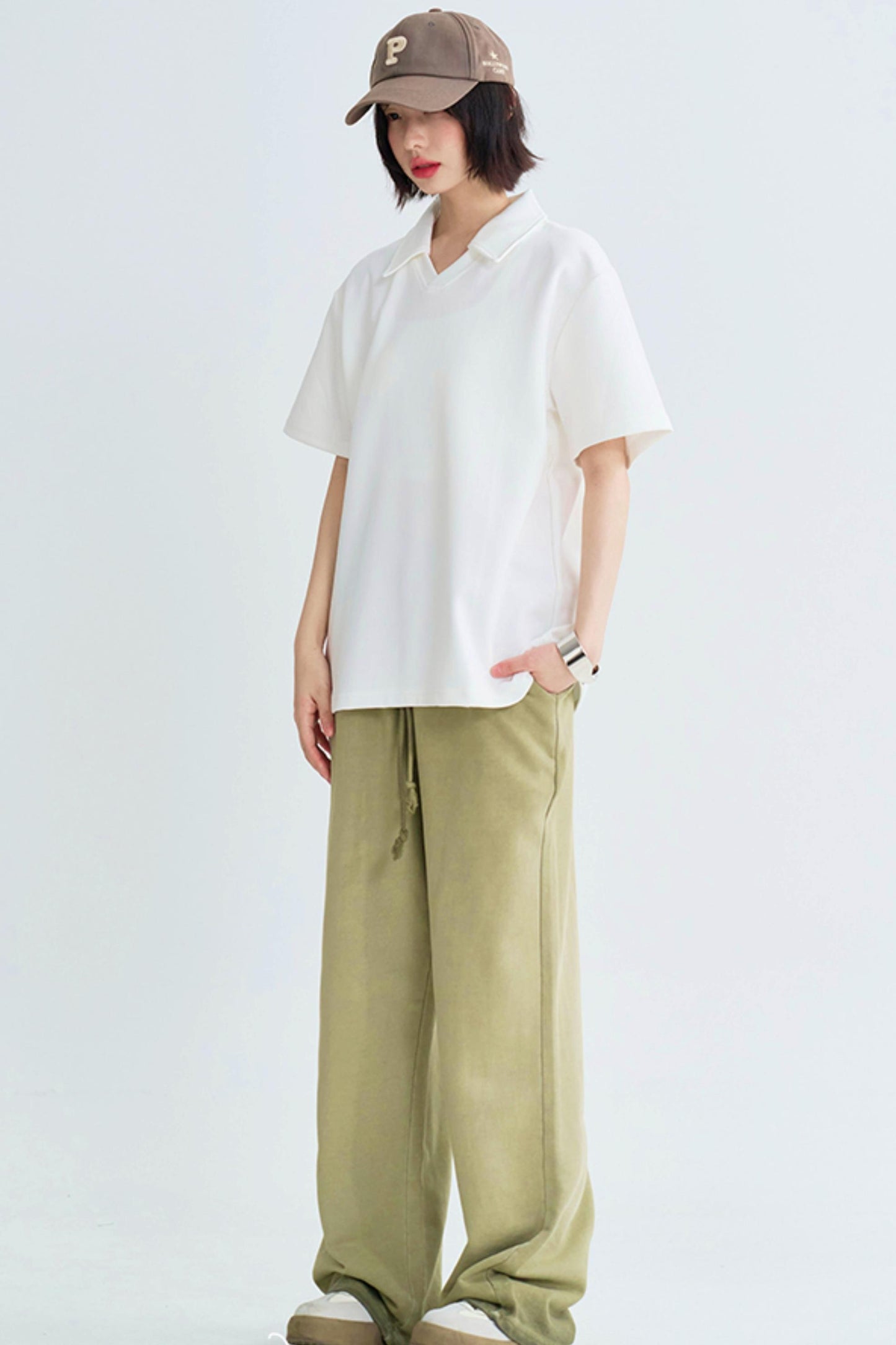 Detachable color solid tee shirt