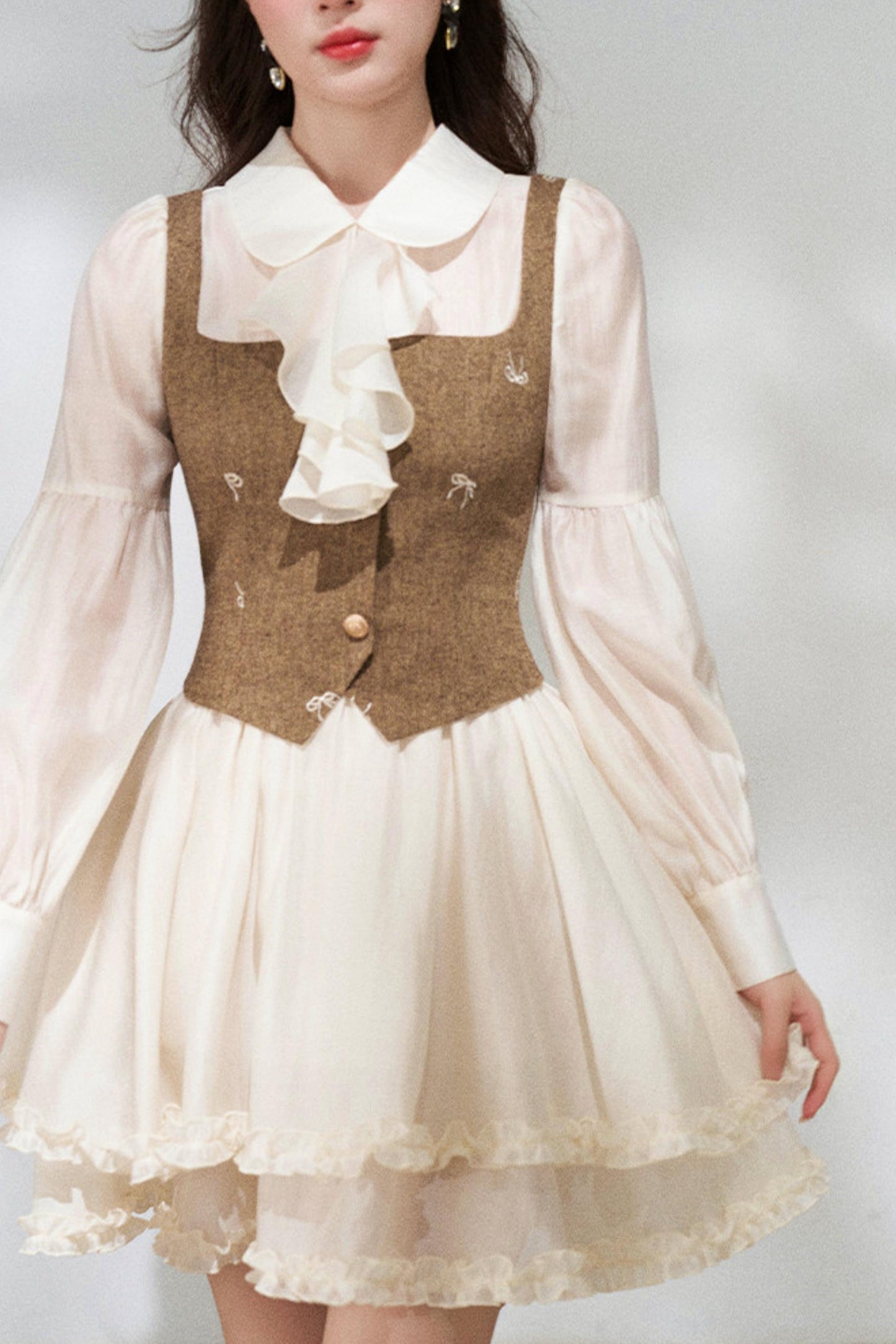 프렌치 니치 포트 투 피스 드레스