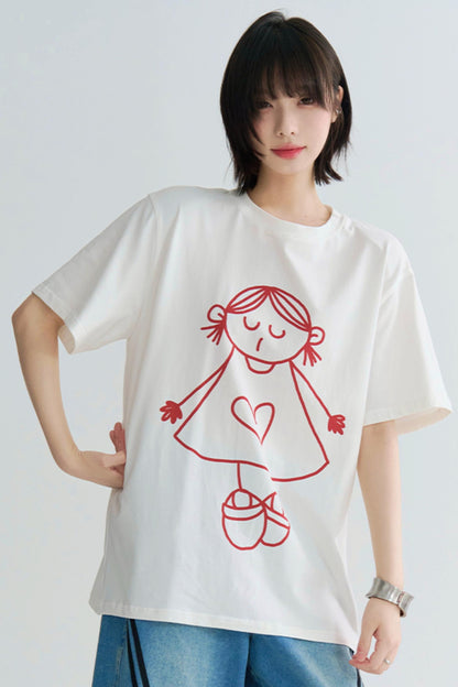 Cute Print Couple Tee Shirts