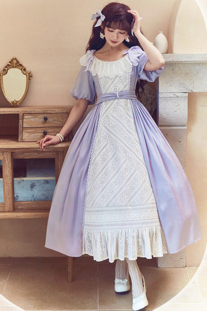 Robe Lolita de Servante avec Dentelle et Rubans