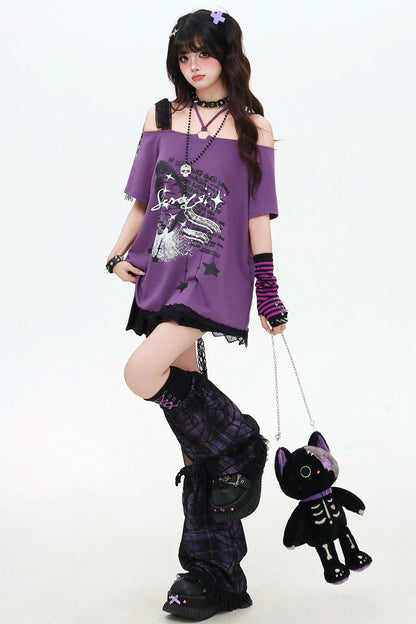 アジアンワンショルダールーズTシャツ