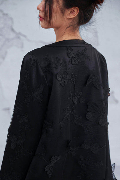 Sheer Satin Chinese-Style Jacket