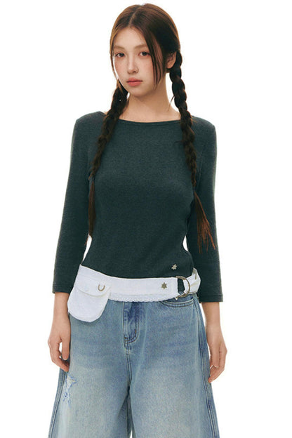 Cut-Out Design Slim Top