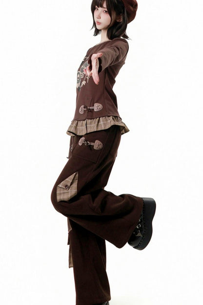 Fuzzy Waffle Jacket + Top + Pants