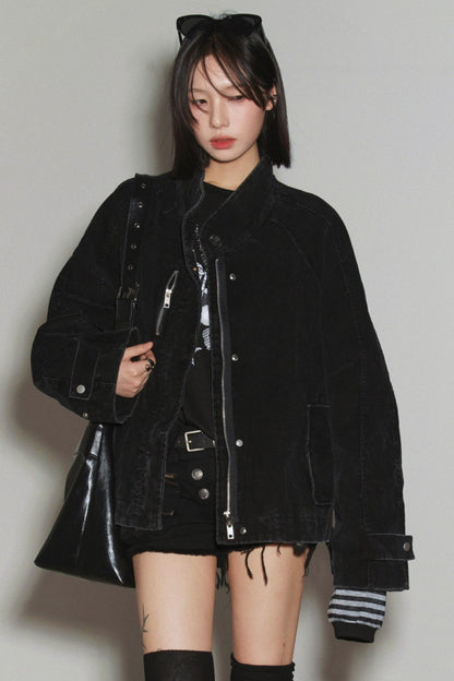 コーデュロイスタンドカラージャケット