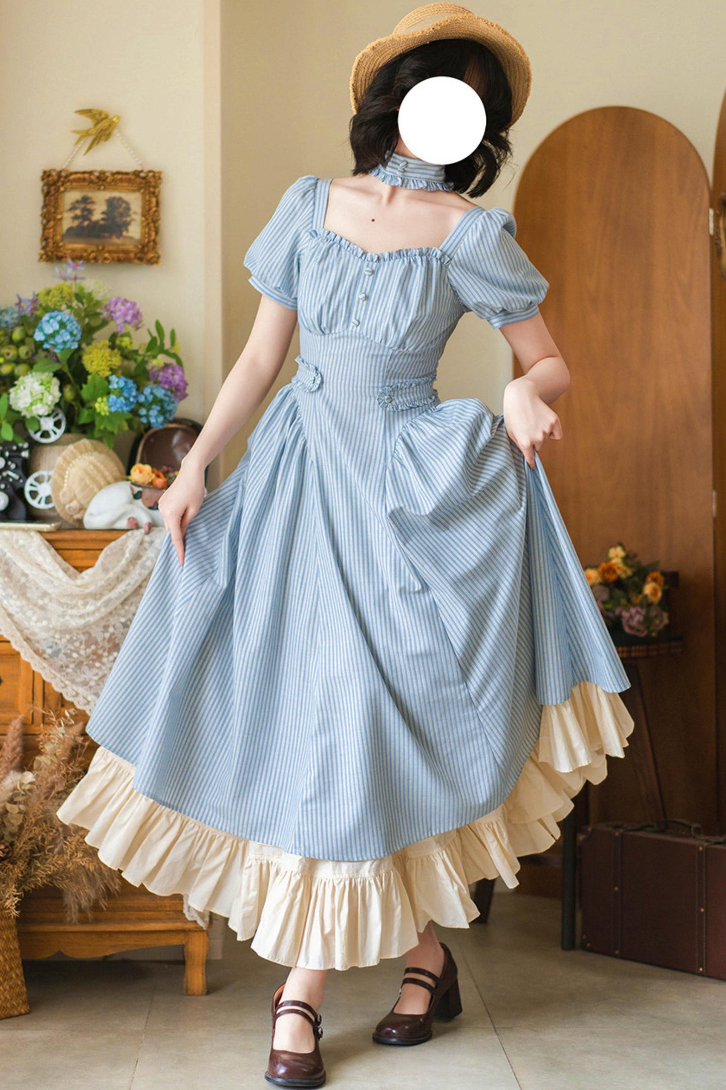 Length-Adjustable ♡ Cotton Ruffle Petticoat