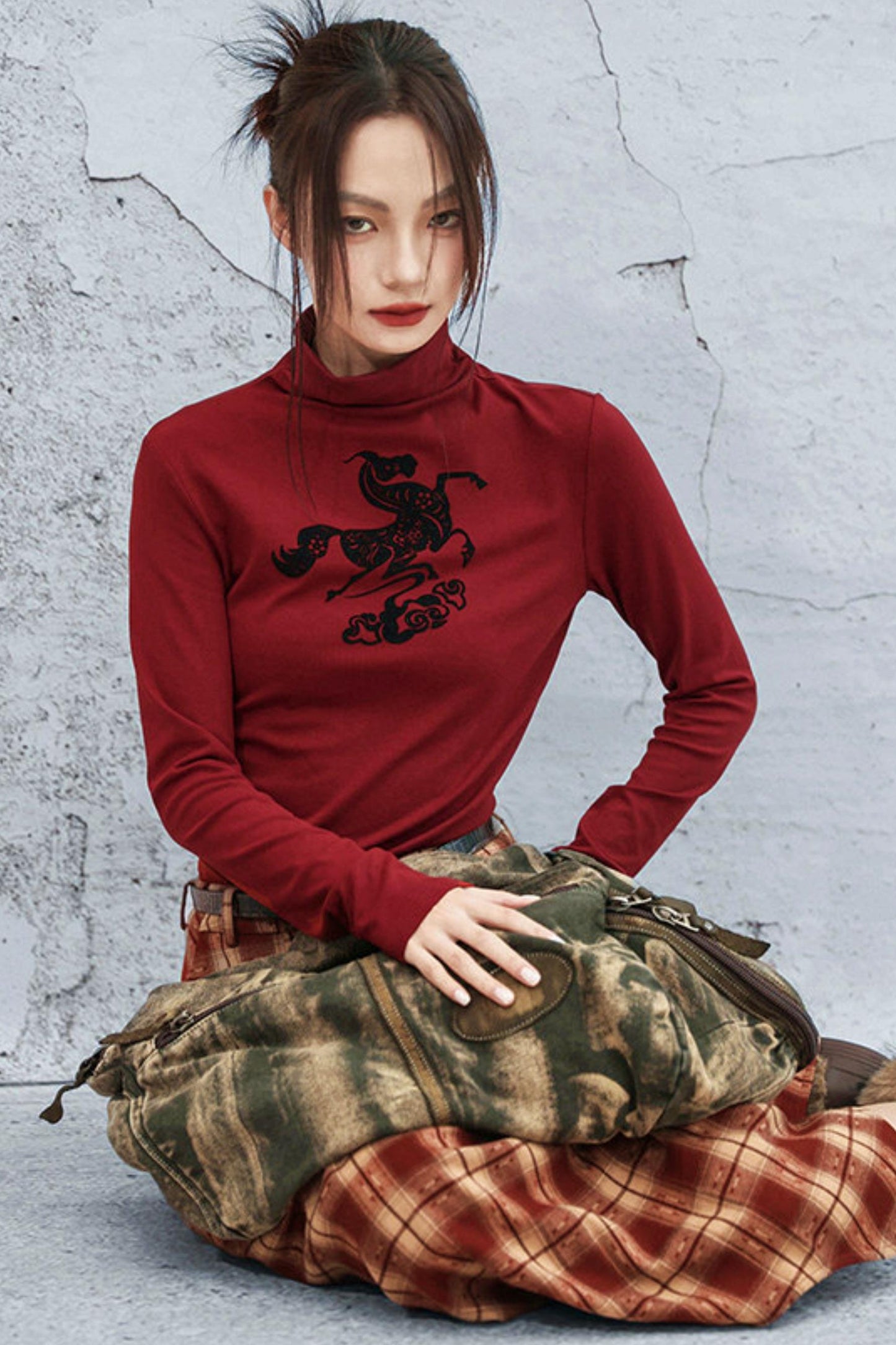 Distressed Washed Denim Bag