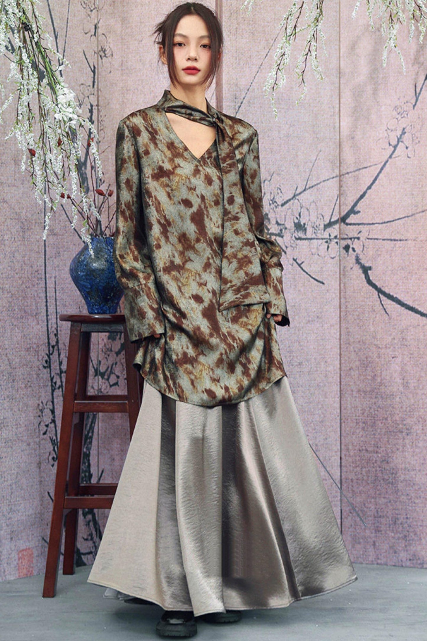 Elegant Satin Skirt