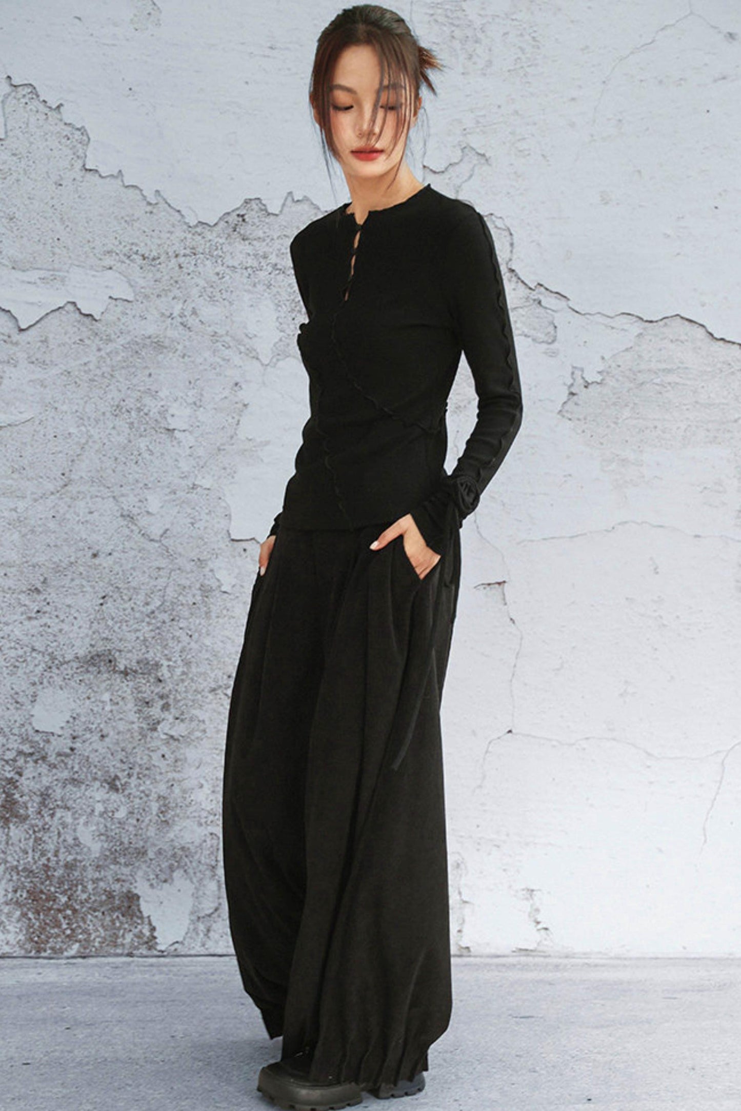 Ribbed Brushed Knit Sweater