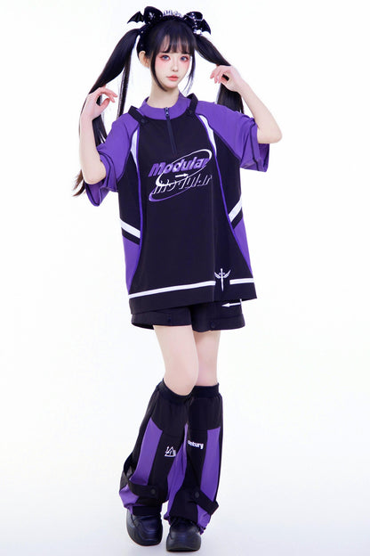 Pre-Order Item: Y2K Subculture Cyber T-Shirt + Shorts + Leg Covers