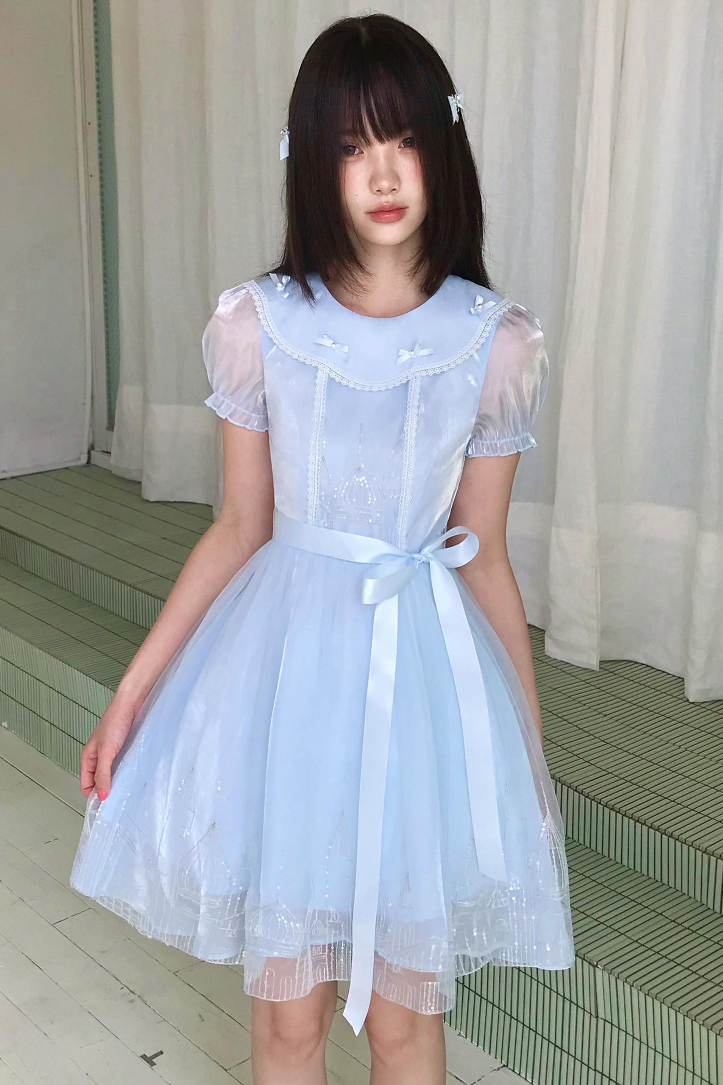 Princess Lace Doll Collar Dress