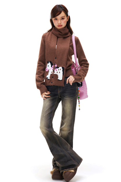 Retro Washed Flared Pants