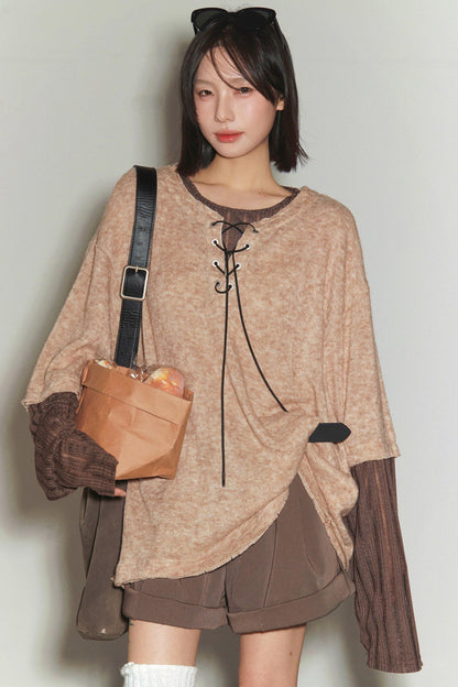 Gravity-Patchwork-Colorblock-Oberteil