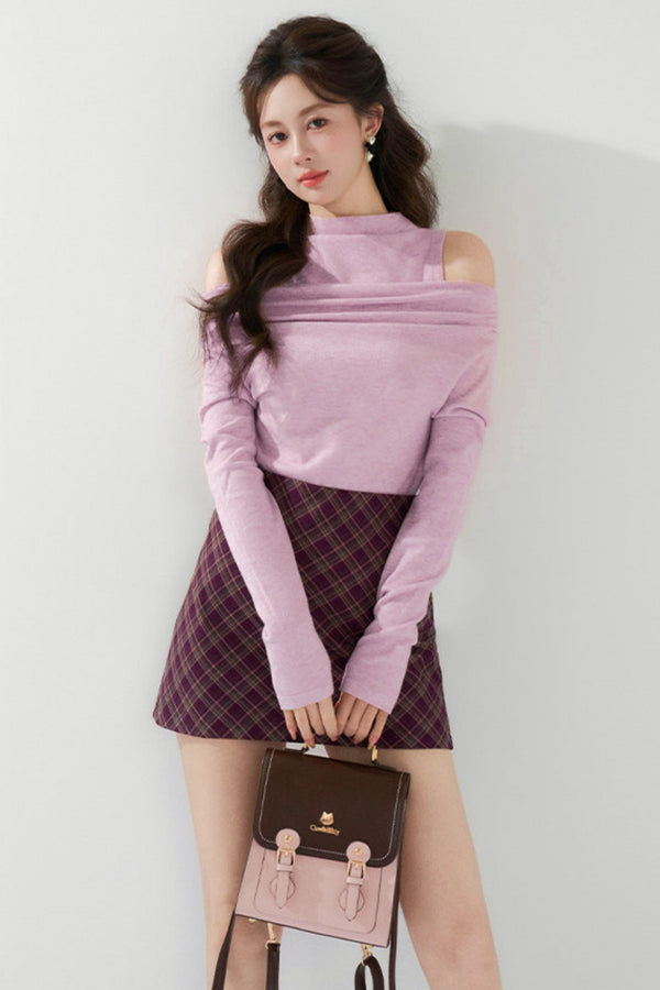 French Knit Off-Shoulder Top