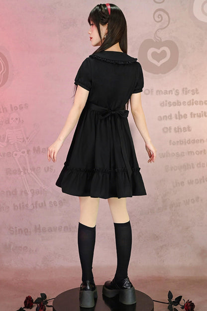 Black Lace Shirt Dress