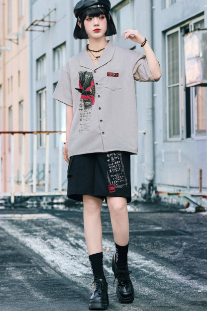 暗号チェーンワイドショートパンツ