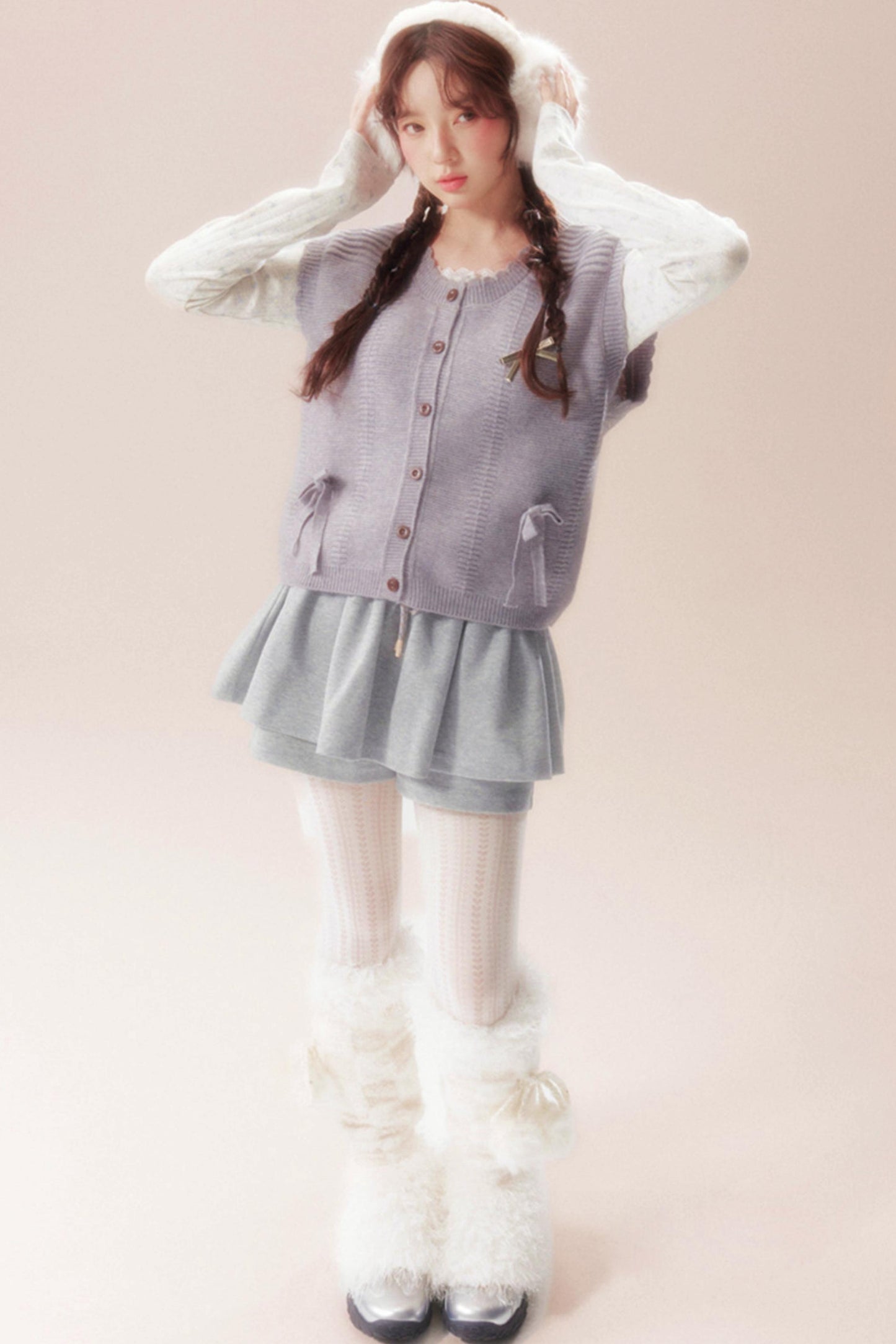 ムーンライトソングリボンニットベスト