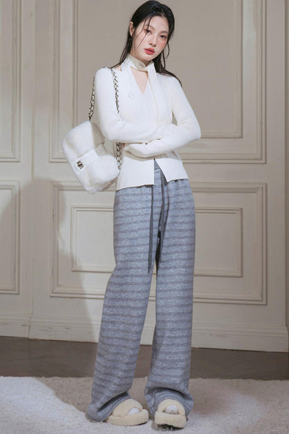 Striped Loose Knit Pants
