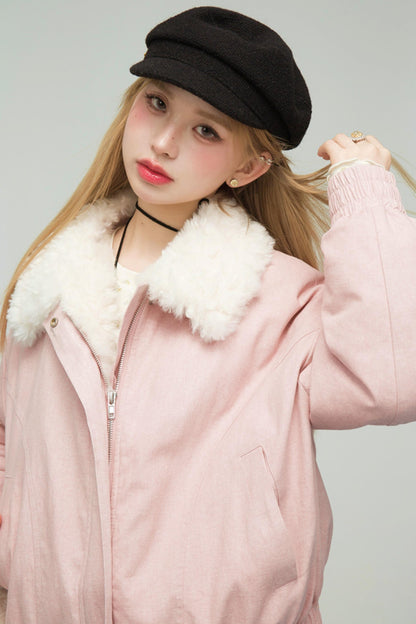 フラッフィーラムウールラペルコート