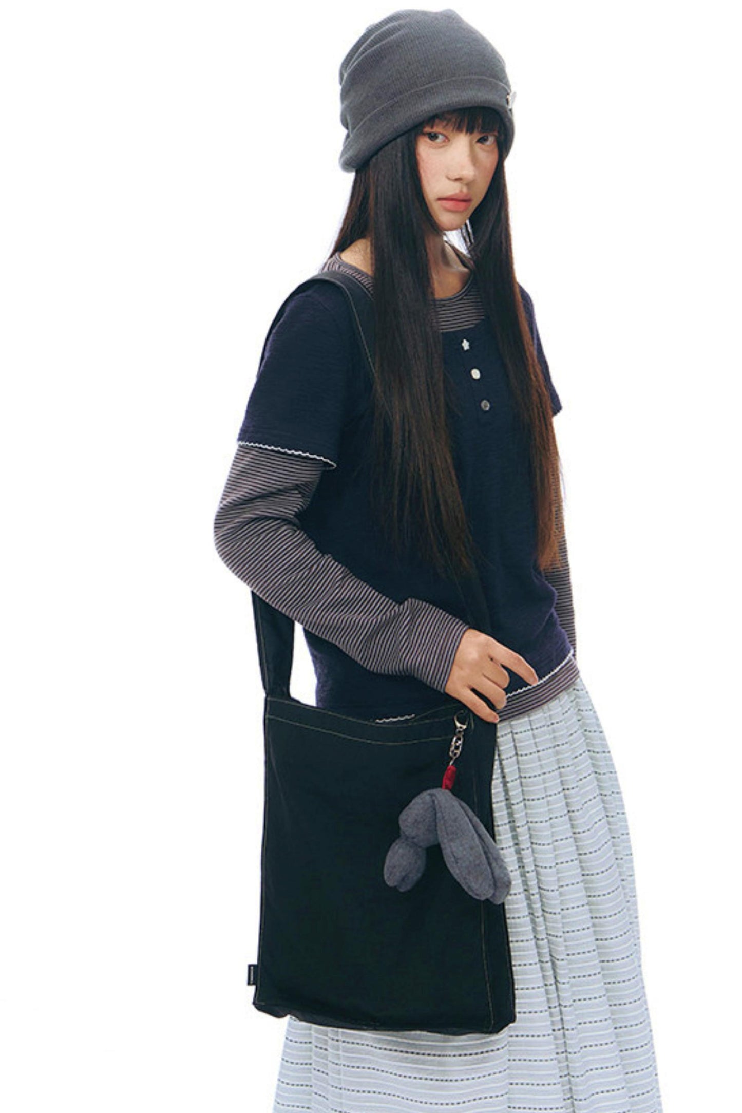 コントラストカラーレイヤートップス