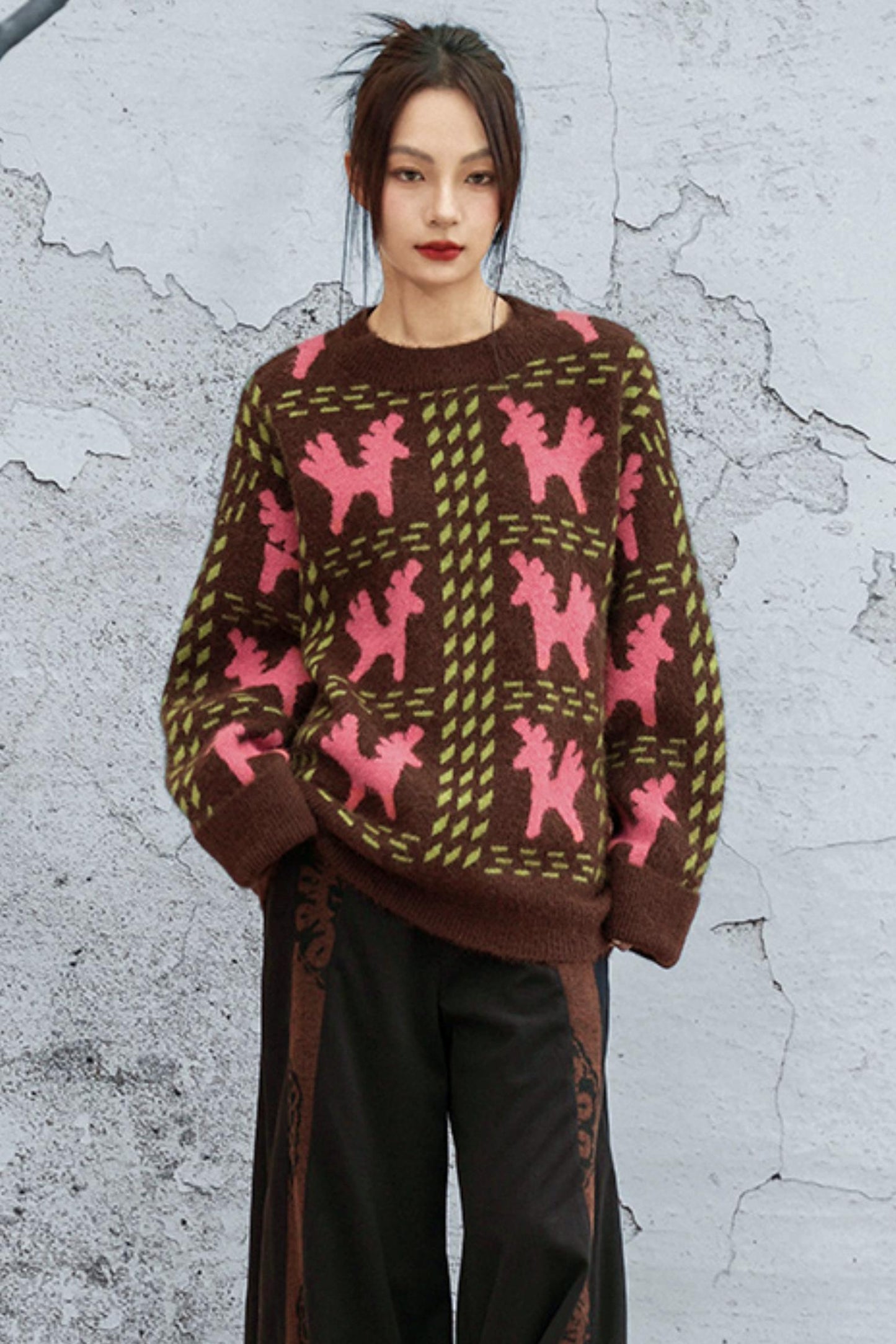 Colorblocked Alpacaswetter