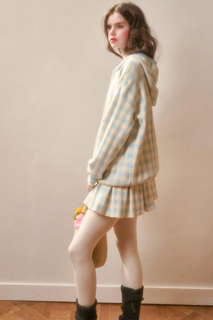 スイートチェックジャケット+スカート