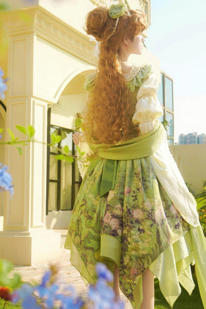 クラシックシフォンローズドレスセットアップ