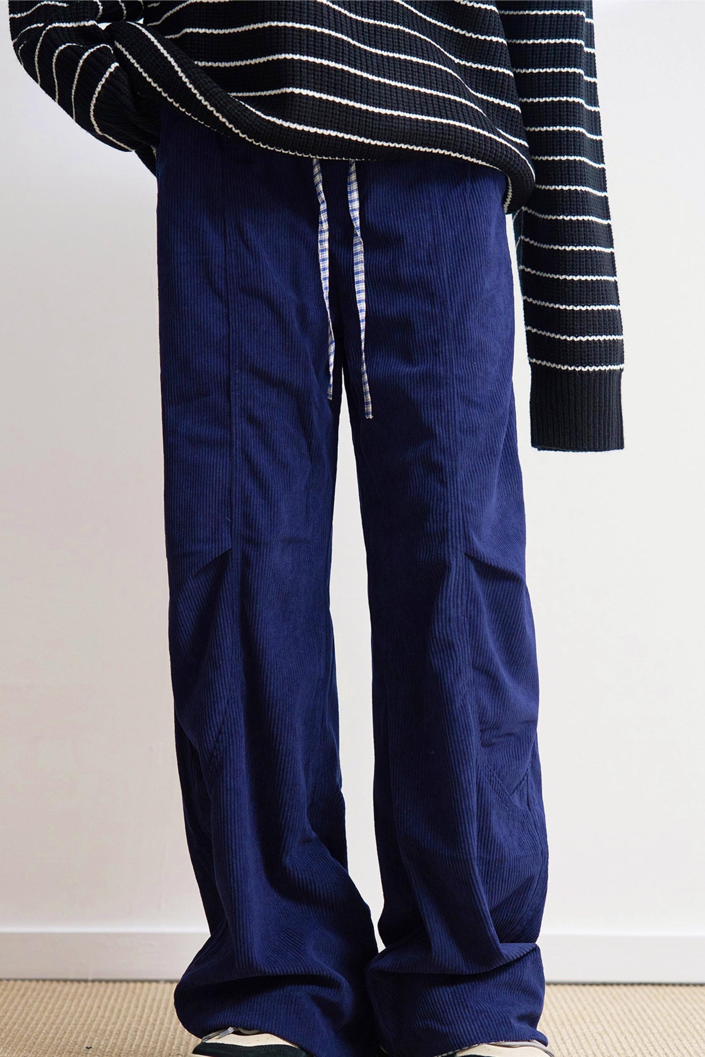 ストレートレッグソリッドコーデュロイスラックス