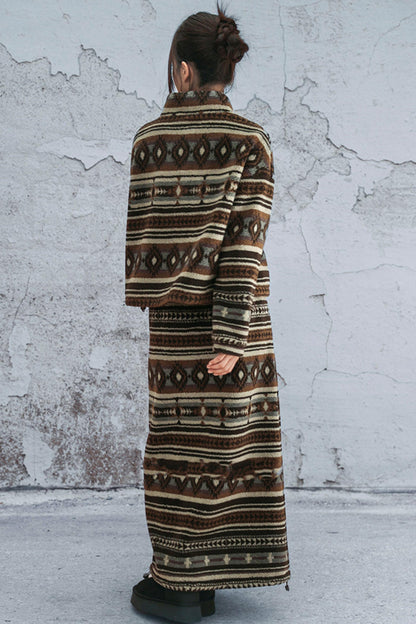 レトロドローストリングファースカート