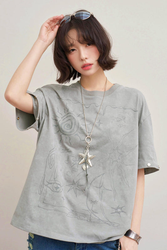 Fading Sunlight Handbemaltes Oberteil