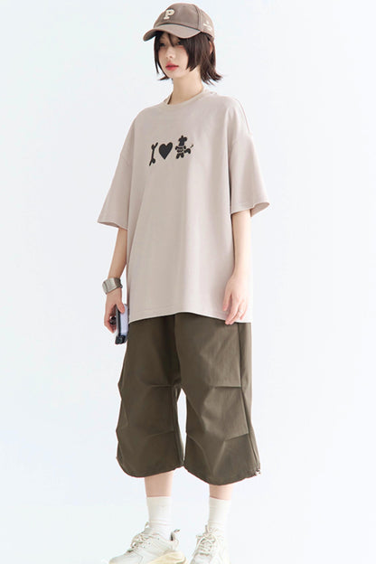 Embroidered Papi Crew Neck T-Shirt