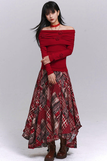 Slim Off-the-shoulder Tops