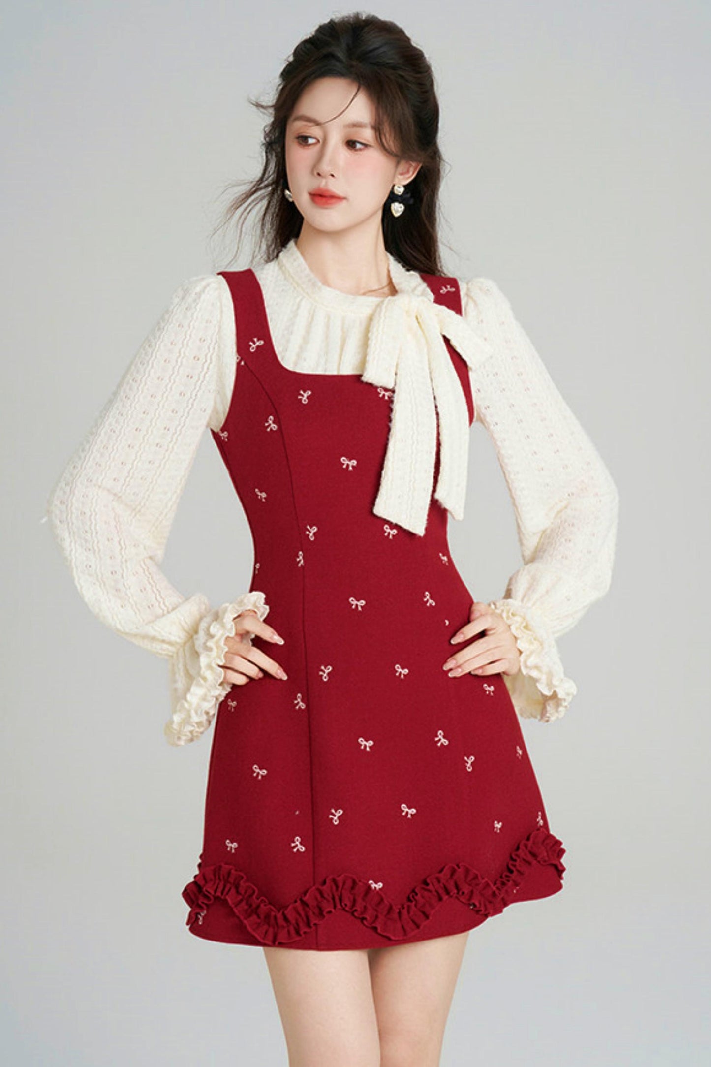 Sweet Red Vest Dress + Top