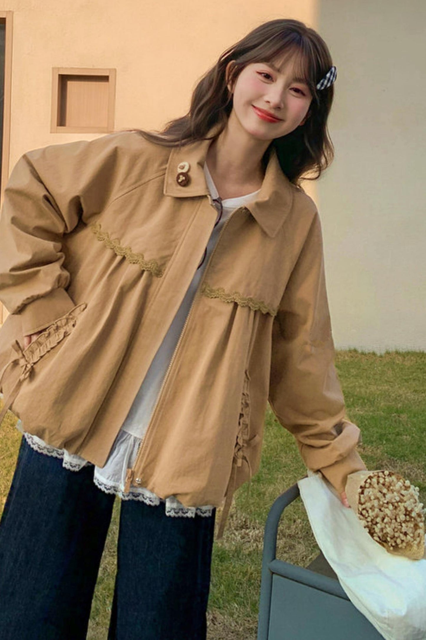 Mori Cotton Doll Collar Jacket